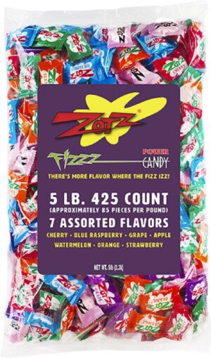 Zotz Fizz Candy 7 Flavor Assorted 5lb Bag Bulk